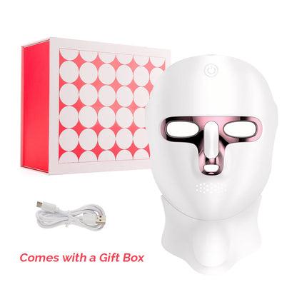 Wireless 7-Color LED Face & Neck Mask – Anti-Aging & Skin Repair
