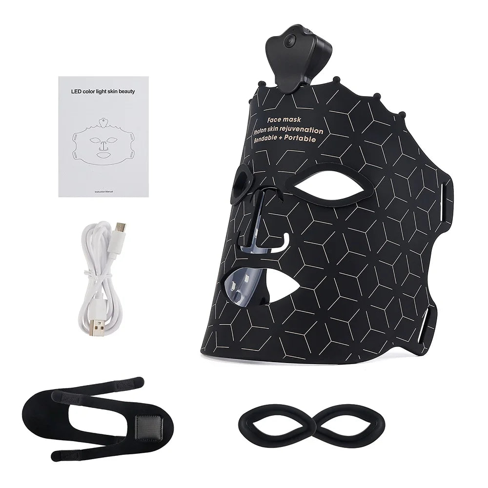 3D Silicone LED Face Mask – 7-Color Photon Therapy & Skin Repair