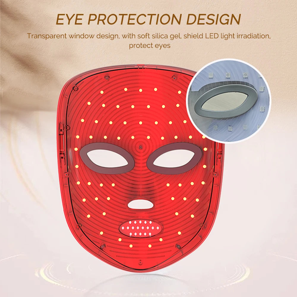7-Color LED Facial Mask – Wireless Skin Rejuvenation & Wrinkle Care