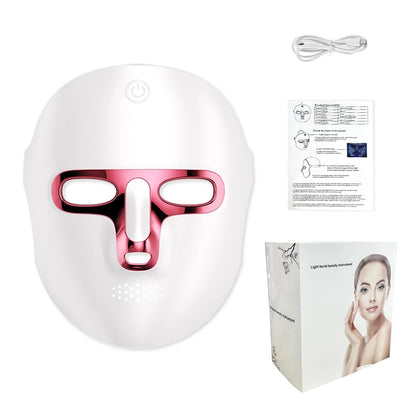 Wireless 7-Color LED Face & Neck Mask – Anti-Aging & Skin Repair