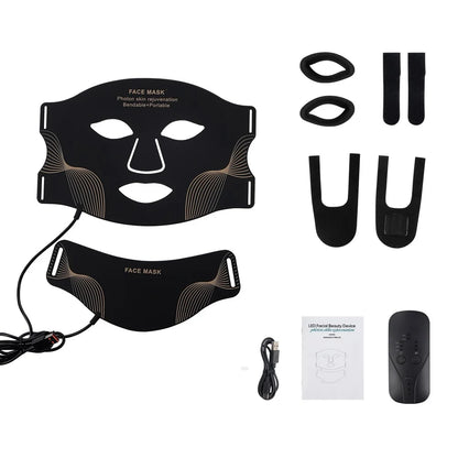 Silicone LED Face & Neck Mask – 7-Color Photon & Infrared Therapy