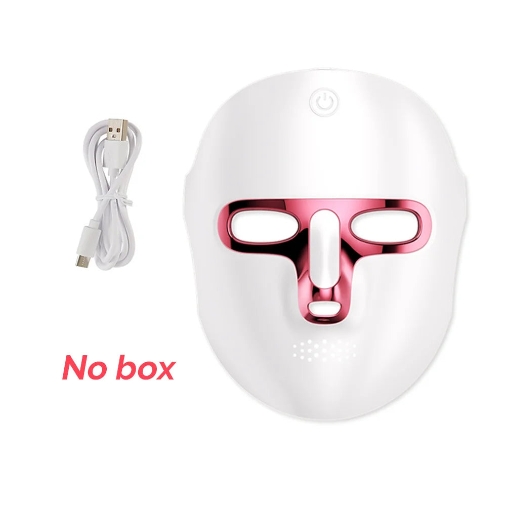 Wireless 7-Color LED Face & Neck Mask – Anti-Aging & Skin Repair