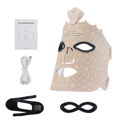 3D Silicone LED Face Mask – 7-Color Photon Therapy & Skin Repair