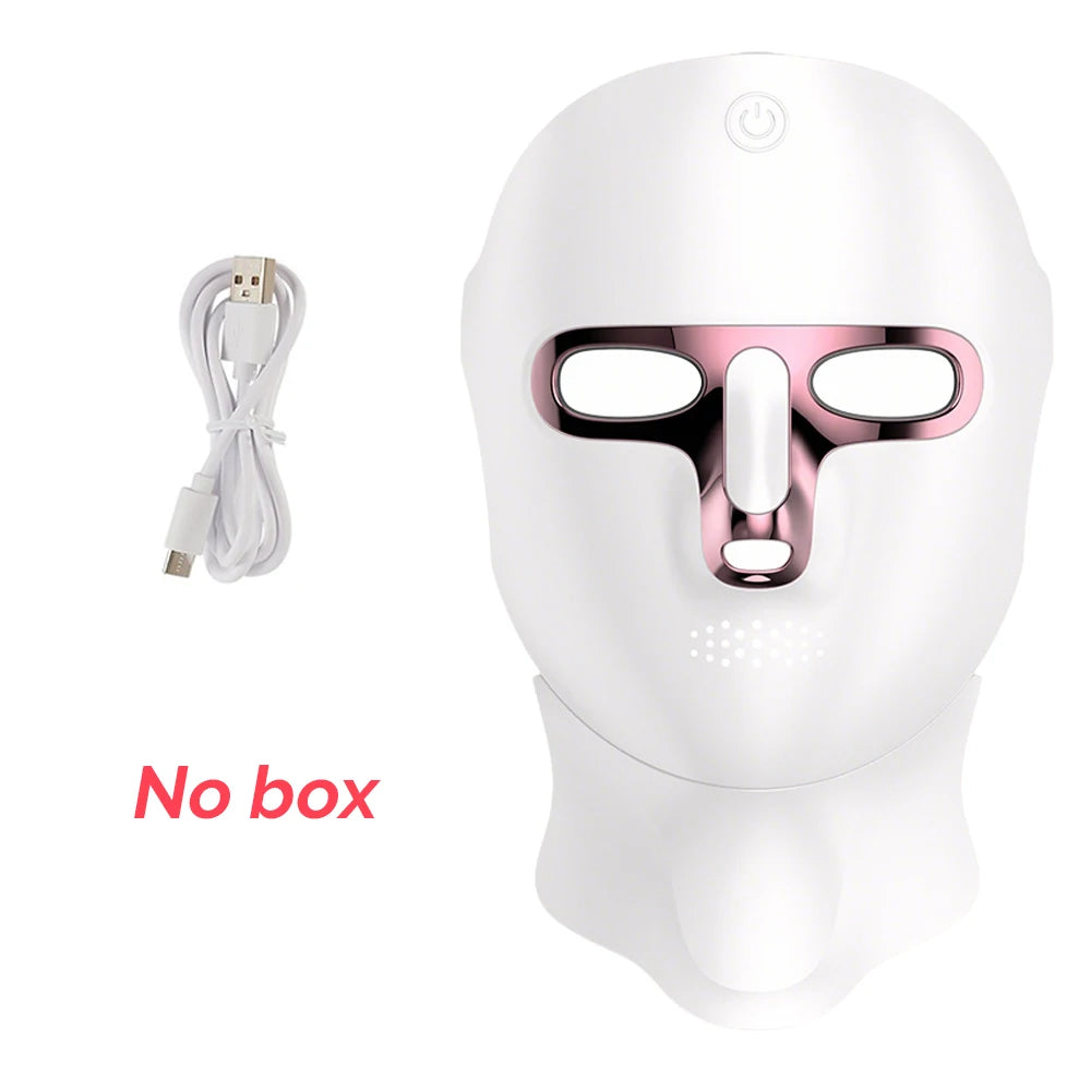 Wireless 7-Color LED Face & Neck Mask – Anti-Aging & Skin Repair