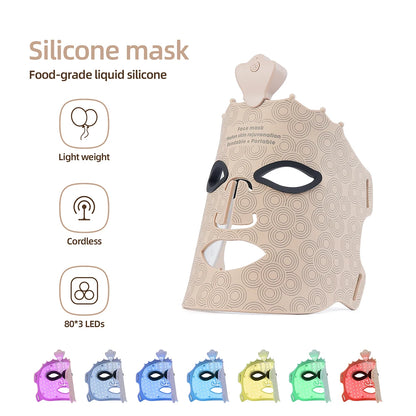 3D Silicone LED Face Mask – 7-Color Photon Therapy & Skin Repair