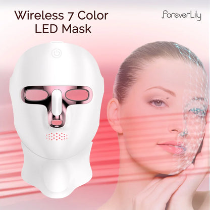 Wireless 7-Color LED Face & Neck Mask – Anti-Aging & Skin Repair