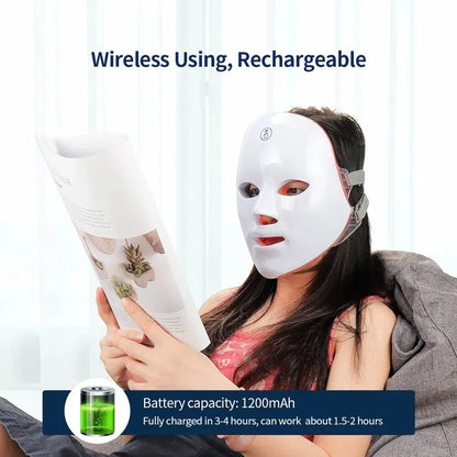 7-Color LED Facial Mask – Anti-Wrinkle & Skin Brightening Therapy