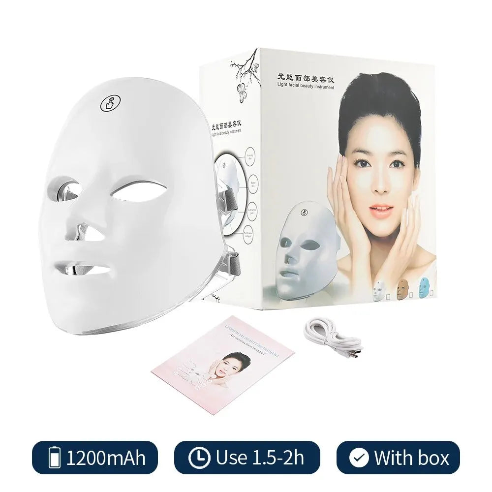 7-Color LED Facial Mask – Anti-Wrinkle & Skin Brightening Therapy
