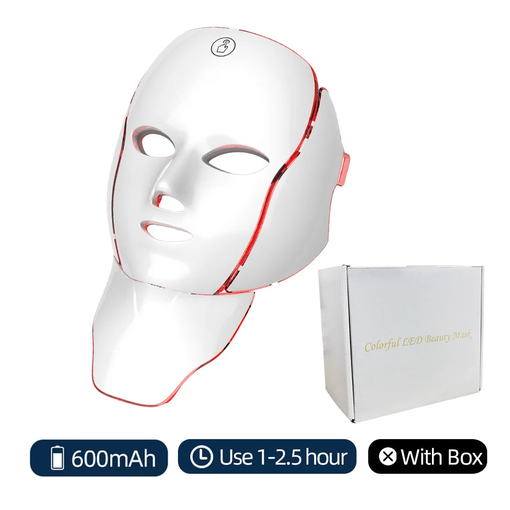 7-Color LED Face & Neck Mask – Skin Repair & Anti-Aging Care