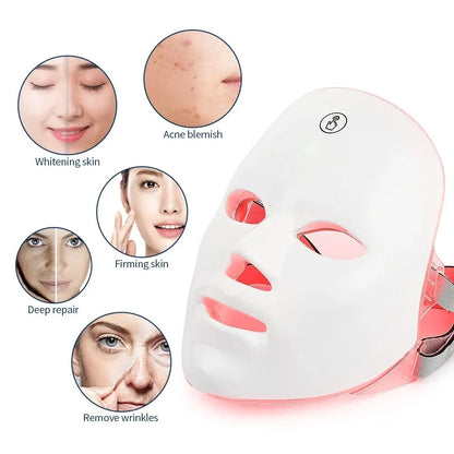 7-Color LED Facial Mask – Anti-Wrinkle & Skin Brightening Therapy