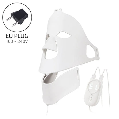 3D Flexible Silicone LED Face & Neck Mask – 7-Color Light Therapy