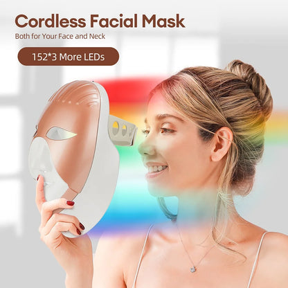 Wireless 7-Color LED Face & Neck Mask