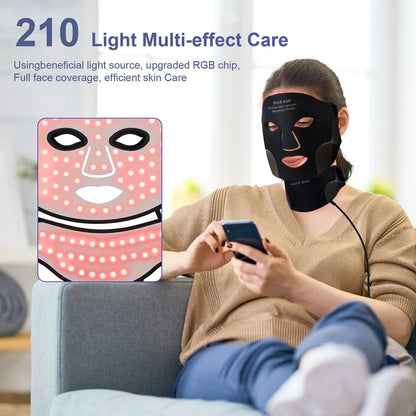 Silicone LED Face & Neck Mask – 7-Color Photon & Infrared Therapy