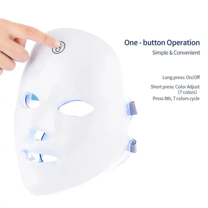 7-Color LED Facial Mask – Anti-Wrinkle & Skin Brightening Therapy