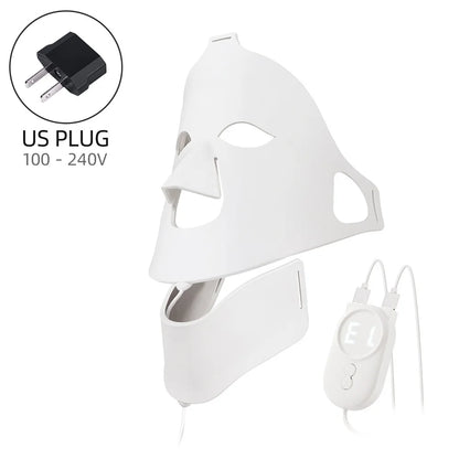 3D Flexible Silicone LED Face & Neck Mask – 7-Color Light Therapy