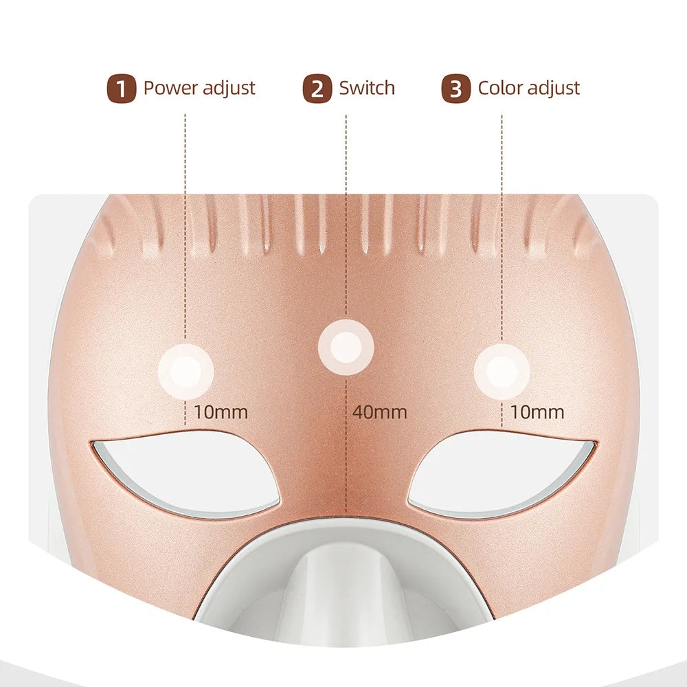 Wireless 7-Color LED Face & Neck Mask