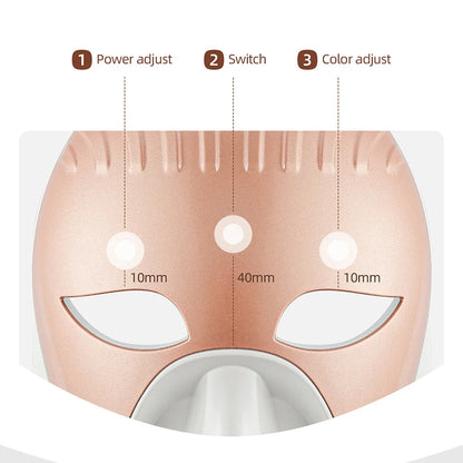 Wireless 7-Color LED Face & Neck Mask