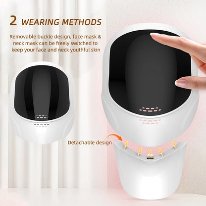 Wireless 7-Color LED Face & Neck Mask – Skin Tightening & Rejuvenation